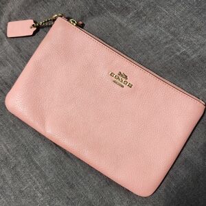 Coach Pink Leather Wristlet